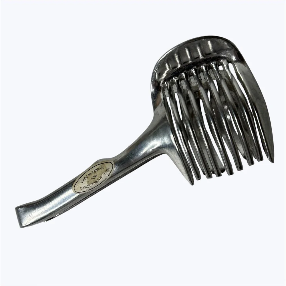 Vintage Aluminum Tomato Egg Slicer Tongs Carol Wright Gifts Taiwan Fruit Veggies